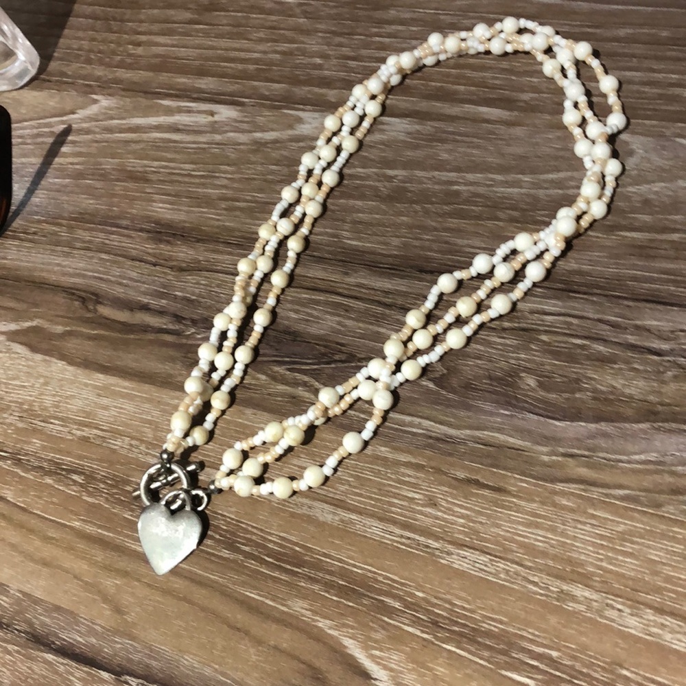 Sterling silver beaded necklace